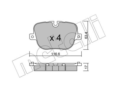 Brake Pad Set, disc brake 22-0837-0