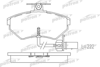 PATRON PBP1451 Тормозные колодки и сигнализаторы  для SEAT EXEO (Сеат Еxео)
