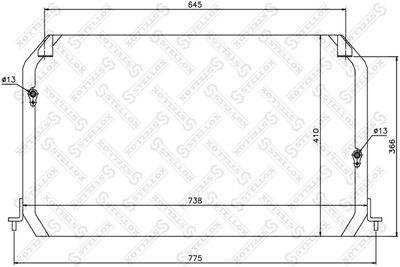 Конденсатор, кондиционер STELLOX 10-45287-SX для LEXUS ES