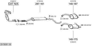 SISTEM DE ESAPAMENT BOSAL SYS09118