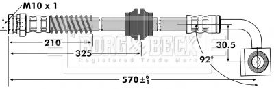 Тормозной шланг BORG & BECK BBH7070 для KIA CARNIVAL