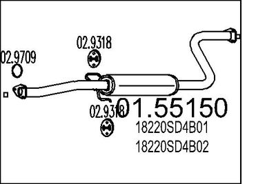 MTS 01.55150 Глушитель выхлопных газов для ROVER 800 Наклонная задняя часть (XS) 827 Vitesse/SLI MTS 01.55150 Глушитель выхлопных газов для ROVER 800 Наклонная задняя часть (XS) 827 Vitesse/SLI