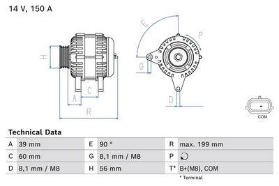 Alternator 0 986 084 070