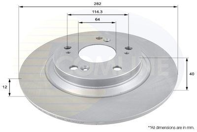Тормозной диск COMLINE ADC0548 для HONDA S2000
