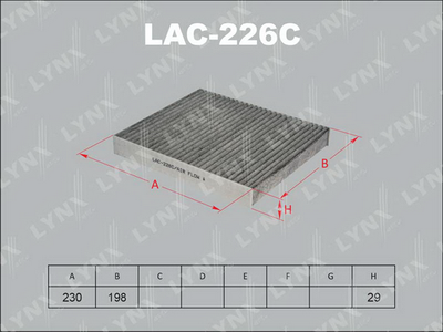LYNXauto LAC-226C Фильтр салона  для INFINITI  (Инфинити М35)