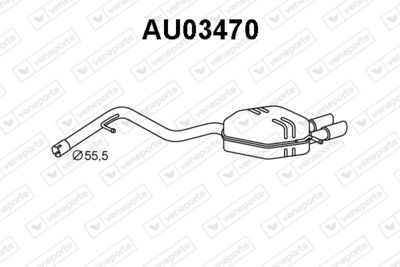 Глушитель выхлопных газов конечный VENEPORTE AU03470 для AUDI Q3