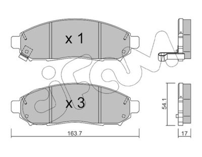 Brake Pad Set, disc brake 822-743-0