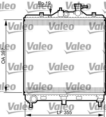 VALEO 735522 Радіатор охолодження двигуна для KIA (Киа)