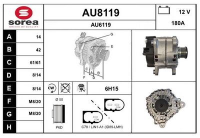 GENERATOR SNRA AU8119