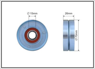 Tensioner Pulley, V-ribbed belt 254-00