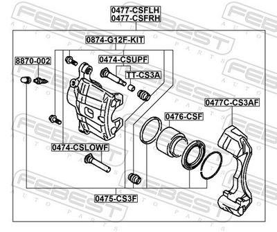 ETRIER FRANA FEBEST 0477CSFRH 1