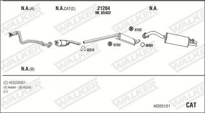 Изпускателна система WALKER AD25121