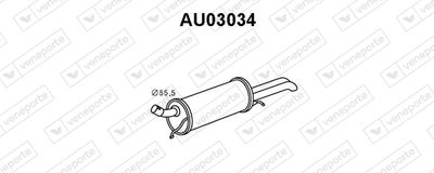 VENEPORTE AU03034 Глушитель выхлопных газов  для AUDI A4 (Ауди А4)