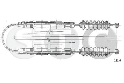 Тросик, cтояночный тормоз STC T481267 для FIAT 124