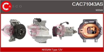 Компрессор, кондиционер CASCO CAC71043AS для NISSAN JUKE