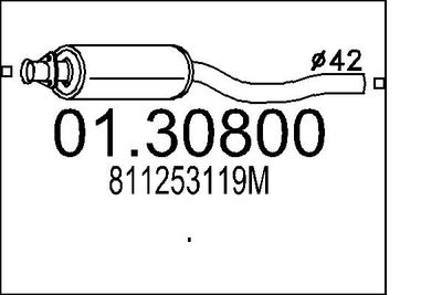 MTS 01.30800 Глушитель выхлопных газов  для AUDI 80 (Ауди 80)