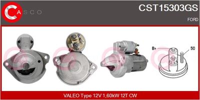 CASCO CST15303GS Стартер для FORD FIESTA VI (CB1, CCN)