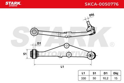 носач, окачване на колелата STARK SKCA-0050776