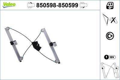 стъклоподемник VALEO 850599