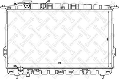 Радиатор, охлаждение двигателя STELLOX 10-25344-SX для HYUNDAI XG