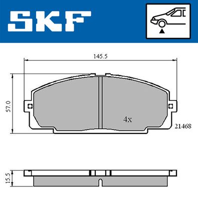 SET PLACUTE FRANA FRANA DISC SKF VKBP80462 1