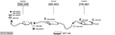 ABGASANLAGE BOSAL SYS15636