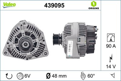 Генератор VALEO 439095 для MERCEDES-BENZ СЕДАН