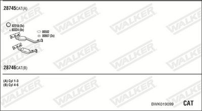Изпускателна система WALKER BWK019099