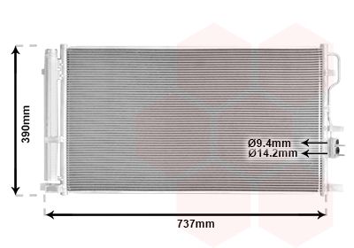 VAN WEZEL 83015711 Радиатор кондиционера  для HYUNDAI TUCSON (Хендай Туксон)