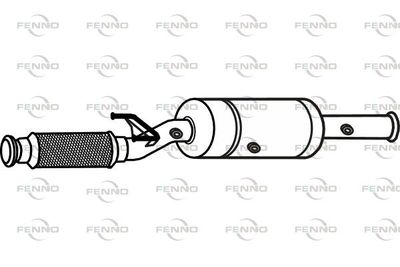 Filtr sadzy / filtr cząstek stałych, układ wydechowy FENNO P9886DPF