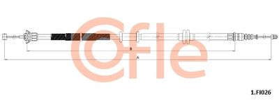 Тросик, cтояночный тормоз COFLE 92.1.FI026 для FIAT LINEA