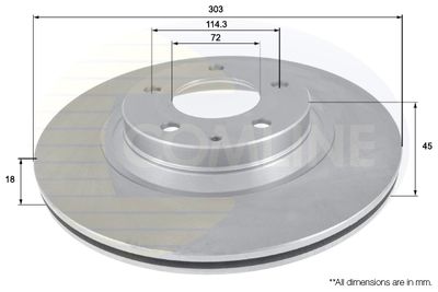 COMLINE ADC0465V Тормозные диски  для MAZDA RX-8 (SE, FE) 1.3