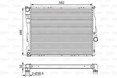 Радиатор, охлаждение двигателя VALEO 701523 для BMW 1