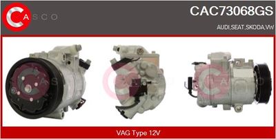 Компрессор, кондиционер CASCO CAC73068GS для VW FOX