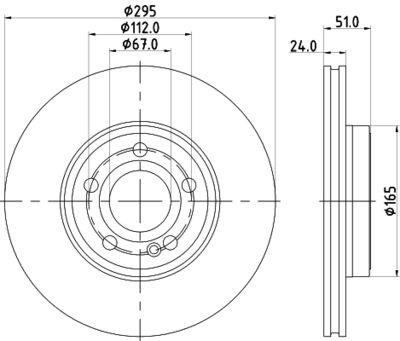 Тормозной диск HELLA 8DD 355 133-381 для MERCEDES-BENZ CLA