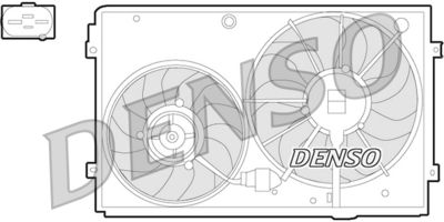 Вентилятор, охлаждение двигателя DENSO DER32011 для AUDI A1
