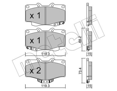 Brake Pad Set, disc brake 22-0129-0
