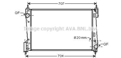 Радиатор, охлаждение двигателя AVA QUALITY COOLING OLA2423 для OPEL CORSA
