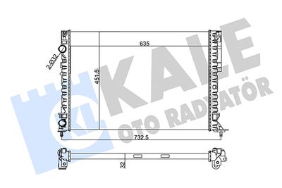 Радиатор, охлаждение двигателя KALE OTO RADYATÖR 162600 для RENAULT ESPACE