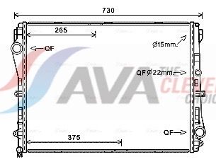 радиатор, охлаждане на двигателя AVA Clever Choice MS2667