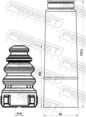 Dust Cover Kit, shock absorber ADSHB-8PAR-KIT