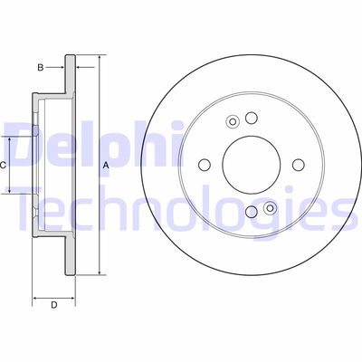 Bromsskiva DELPHI BG4917C