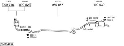 ABGASANLAGE BOSAL SYS14257