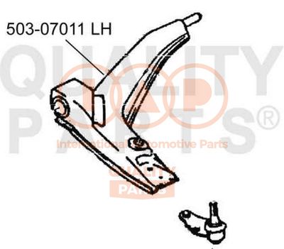 Рычаг независимой подвески колеса, подвеска колеса IAP QUALITY PARTS 503-07011 для HYUNDAI PONY