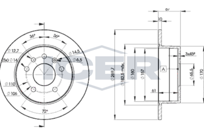 спирачен диск ICER 78BD9101-2