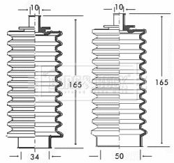 Bellow Kit, steering Borg & Beck BSG3156