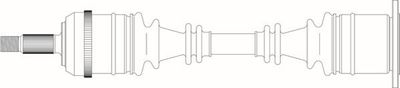 GENERAL RICAMBI RE3091 Полуось в сборе для RENAULT ESPACE II (J/S63_) 2.2 4x4 (J/S637, J63G)