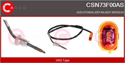 Čidlo, teplota výfukových plynů CASCO CSN73F00AS