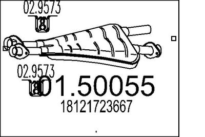 MTS 01.50055 Глушитель выхлопных газов  для BMW 8 (Бмв 8)