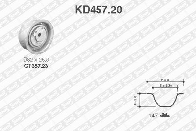 KD45720 SNR Комплект ремня ГРМ